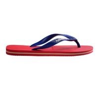 Havaianas Brasil Logo Unisex Adults FlipFlop Ruby Red/Ruby Red 4.5/5 UK