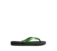 Havaianas Brasil Mix Flip Flops - Black/Lime Green (Black/Lime Green, UK Footwear Size System, Adult, Men, Numeric Range, Medium, 6, 7)