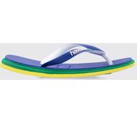 HAVAIANAS Brasil Twist Flip-Flops in Rubber with Embossed Logo - Size: 35 - male