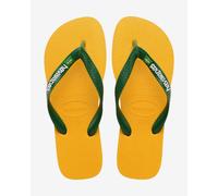 Havaianas Brazil Logo 2022 Flip Flops Yellow Green White - 41-42