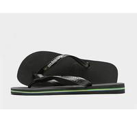 Havaianas Brazil Logo Flip Flops - Black - Mens 11-12