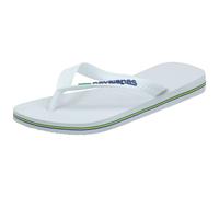 Havaianas Brazil Logo Mens Slippers White 8 US Men - 910 US Women