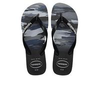 Havaianas Camu Flip Flop, Black/White, Size 6-7, Men Black/White