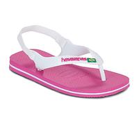 Havaianas / Children's Flip flops / Sandals BABY BRASIL LOGO II in Pink 7 toddler