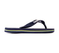Havaianas Unisex Brasil Logo (Mini Me), Navy Blue, 12 UK Child