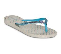 Kids Hav Slim Glitter II Flip Flops White/Sky Blue