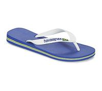 Havaianas Brasil Logo, Unisex Adult Flip Flops, Marine Blue, 3/4 UK