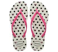 Havaianas Girls Slim Disney (Mini Me), White/Pink Flux, 1/2