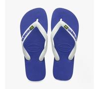 Havaianas Hav Brasil Logo Mens Flip Flops Marine Blue Rubber - Size 9-10 (UK Shoe)
