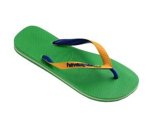 Havaianas Hav. Brasil Mix Leaf Green Marine B Flip Flops Leaf Green/Blue 13 UK Child
