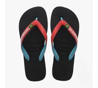 Havaianas Hav Brasil Mix Mens Flip Flops Black/red Ruby - Size UK 8