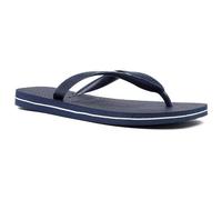 Havaianas HAV. Logo Filete Black White Flip Flops Womens Navy/White 5 UK