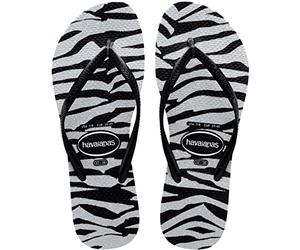 Havaianas HAV. Slim Animals Glitter Ballet Ro Flip Flops Black 6-7 UK