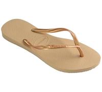 Havaianas Hav. Slim Dark Brown Metal Acoused Flip Flops Multi 3-4 UK