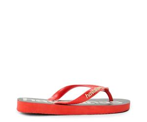 Havaianas Hav. Top Logomania 2 Ruby Red Flip Flops Womens Blood Orange 1-2 UK