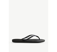 Havaianas Havaianas Logo-Embellished Rubber Flip-Flops Slim Black 1/2