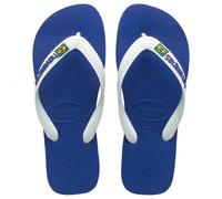 Havaianas Brasil Logo Flip Flop Sandal - Blue, Blue, Size 13 Younger Blue