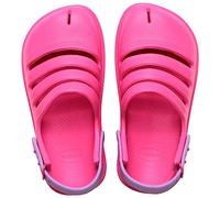 Havaianas Kids Clog, Pink Flux/Prisma Purple, 3/4