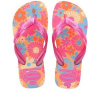 Boy's Havaianas Kids Flores Flip Flops - Pink - Size: 1 - 2 uk