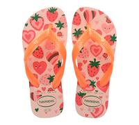 Havaianas - Kids Flores, Flip-Flops, Comfortable, Durable and Fun, Sole with Floral Print, Metallic Straps and Non-Slip Sole, Girls