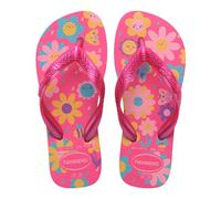 Havaianas - Kids Flores, Flip-Flops, Comfortable, Durable and Fun, Sole with Floral Print, Metallic Straps and Non-Slip Sole, Girls