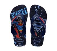 Havaianas Unisex Kids Max Herois Flip-Flop, Navy Blue Ruby Red, 7 UK Child