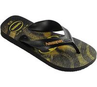 Havaianas Kids Sandals Max Baby Flip Flops Black/Orange 3-4 UK Child