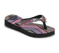 Havaianas Kids Slim Glitter Trendy Black Rubber 3/4 UK Junior