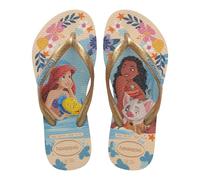 Havaianas - Kids Slim Princess, Kids’ Disney Princess Flip-Flops, Elegant Design with Thin Straps, Comfortable and Non-Slip Sole, Girls