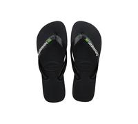 Havaianas Men's Brasil Logo Flip Flop Black | Size: 6-7 Havaianas Black 6-7