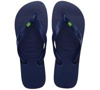 Havaianas Men's Brazil Logo Flip Flop Sandal, Navy Blue, 7-8