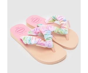 Havaianas Pink Multi Fluffy Girls Junior Sandals UK 12 (EU 31)