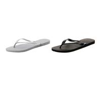 Havaianas 's Slim Flip Flop, Steel Grey, 6/7 UK Unisex Adult's Flip Flops, Black (6/7 UK)