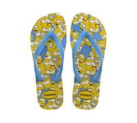 Havaianas Simpsons Unisex Adults FlipFlop White/Turquoise/White 3.5/4 UK