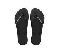 Havaianas Slim Brasil Logo Women FlipFlop Black 3.5/4 UK