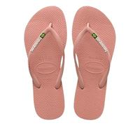 Havaianas Slim Brasil Logo Women FlipFlop Crocus Rose 3/4 UK