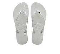 Havaianas Slim Crystal Flip Flop, White, Size 5, Women White