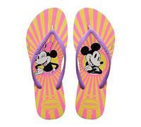 Havaianas Slim Disney Women Flip Flops | Color: Yellow Pixel | Size: 1/2 UK