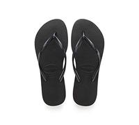 Havaianas Womens Slim Black Logo-embellished Rubber Flip-flops 8