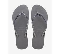 Havaianas Slim Glitter II Flip Flops Grey Women - 35-36
