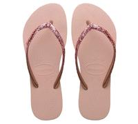 Havaianas Slim Glitter II Womens Pink Flip-Flops - Size UK 7.5