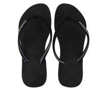 Havaianas Slim Glitter Slip-On Womens Black Flip-Flops 4143975_0090