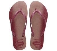 Havaianas Slim Gloss Womens Flip Flops Amaranth, Black, 5