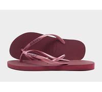 Havaianas Slim Logo Metallic Flip Flops Women's - Red 3-4