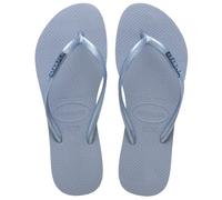 Havaianas Slim Logo Metallic Women FlipFlop Ashley Blue 3.5/4 UK