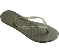 Havaianas Slim Logo Metallic Women FlipFlop Green 3.5/4 UK
