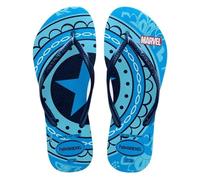 Havaianas Slim Marvel Kids Unisex Flip Flops | Color: Turquoise | Size: 7 Child UK
