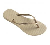 Havaianas Brasil Womens Gold Rubber Flip Flops UK 3-4