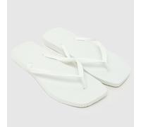Havaianas Slim Square Flip Sandals in White UK 8 (EU 43)