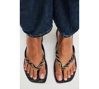 Havaianas Slim Square Velvet Flip Flops at Free People in Black, Size: Medium - female